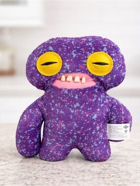 Fuggler Funny Ugly Monster Plush Purple Speckled Toothy Doll Stuffed Toy